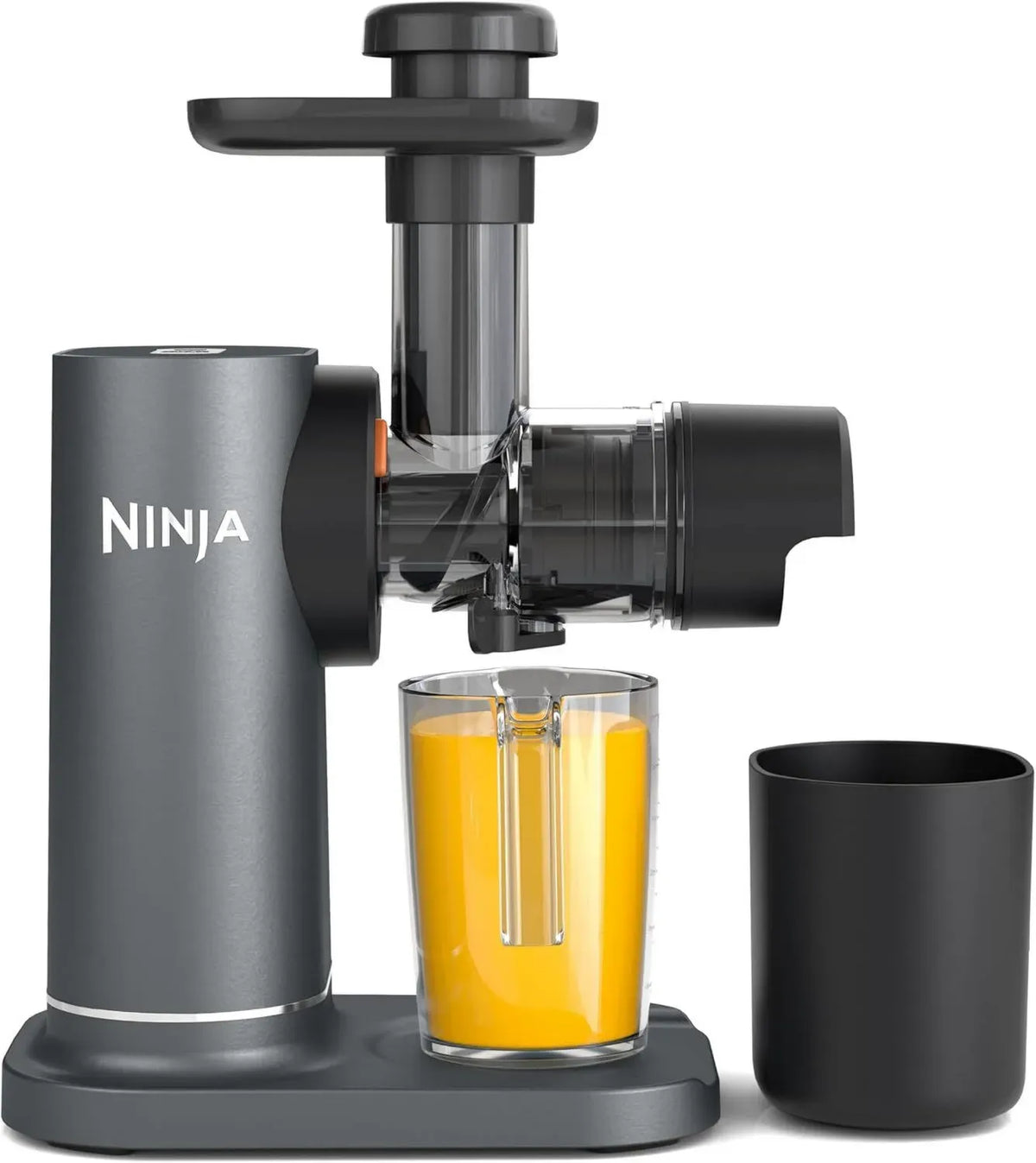 Estrattore di Succo a Freddo Ninja, Compatto 700ml, Contenitore Polpa 1,1L, Succhi e Bevande Salutari, Lavabile in Lavastoviglie, Grigio JC151EU