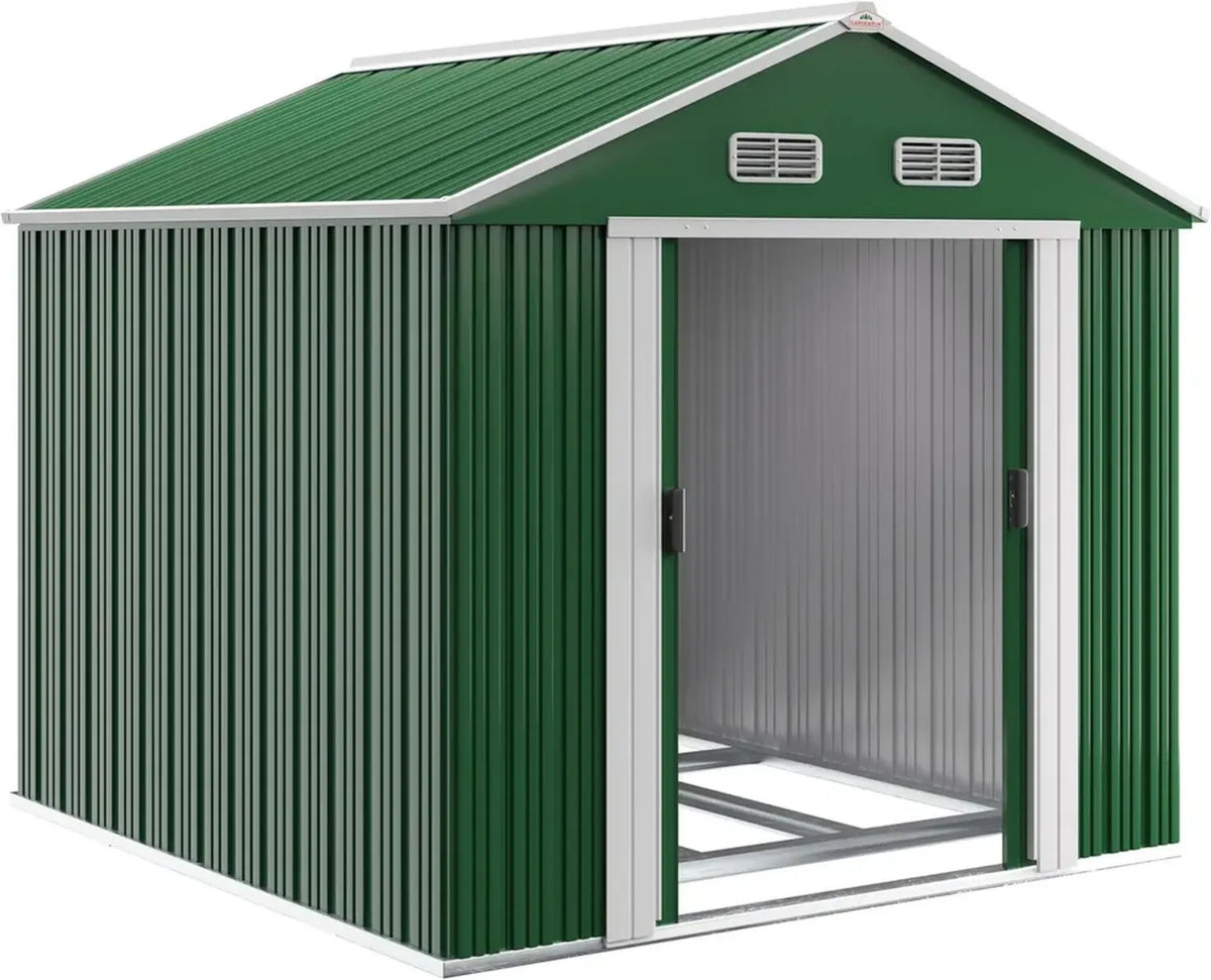 Casetta da Giardino XXL con Porta Scorrevole 8m² per Attrezzi, 312x257x178 cm