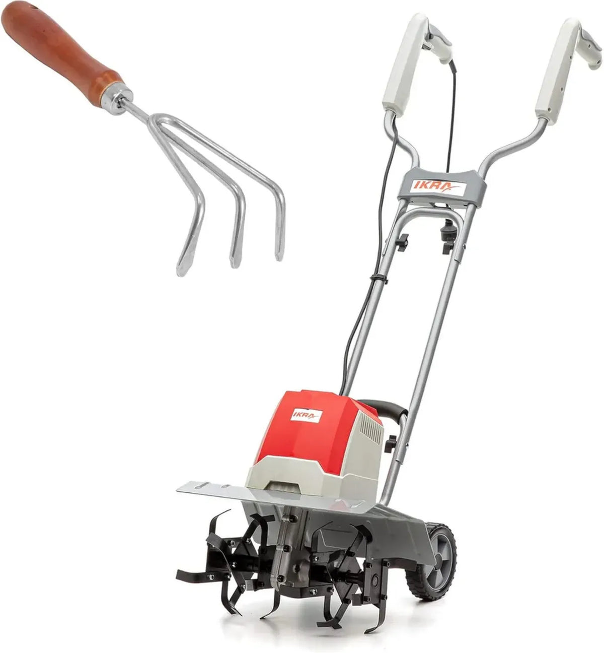 Motozappa Elettrica IKRA IEM 1200, Larghezza 40 cm, Profondità 20 cm, con Coltivatore Manuale