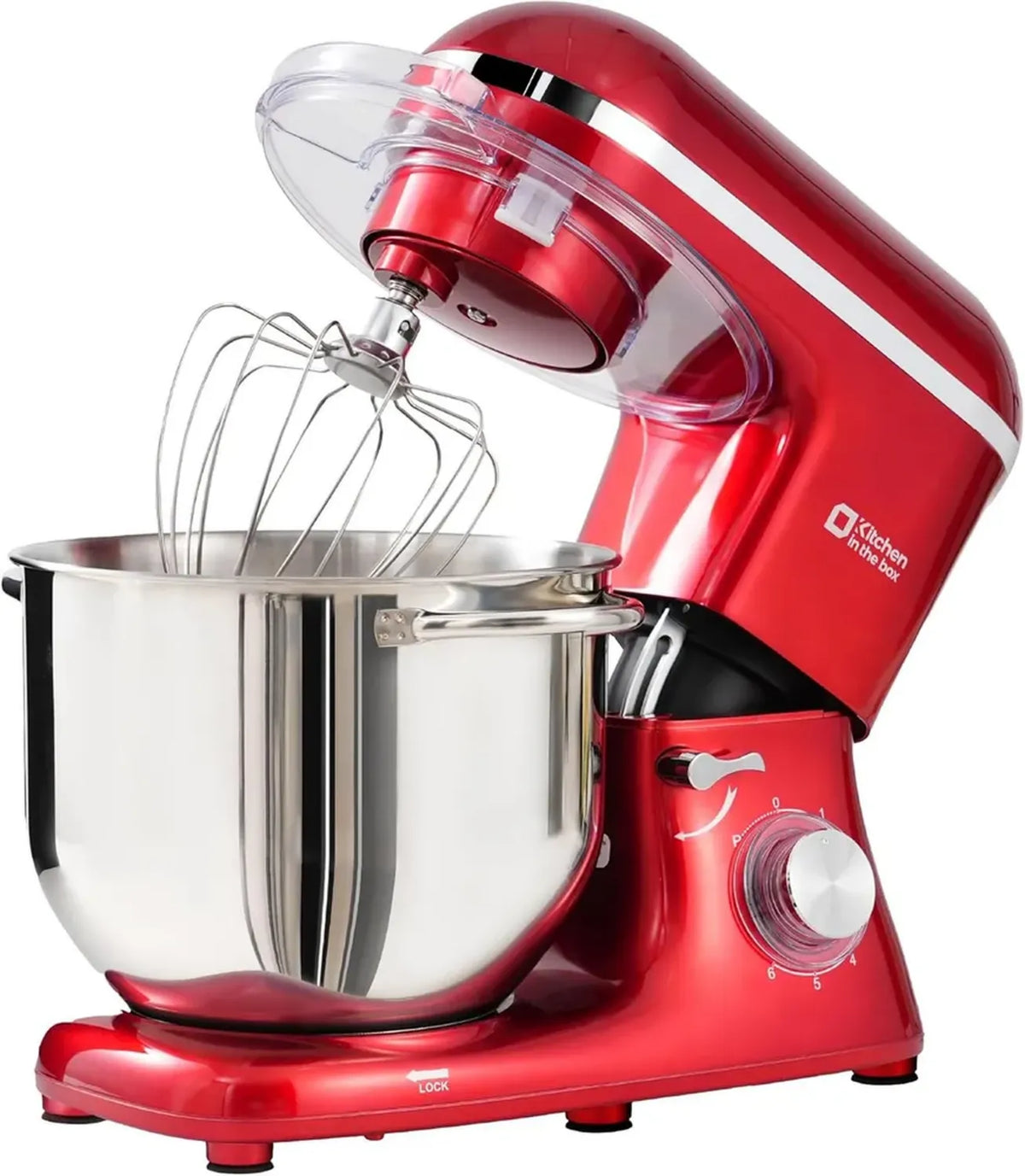 Impastatrice Planetaria 7,5L 1400W con Accessori, 6 Velocità, Colore Rosso