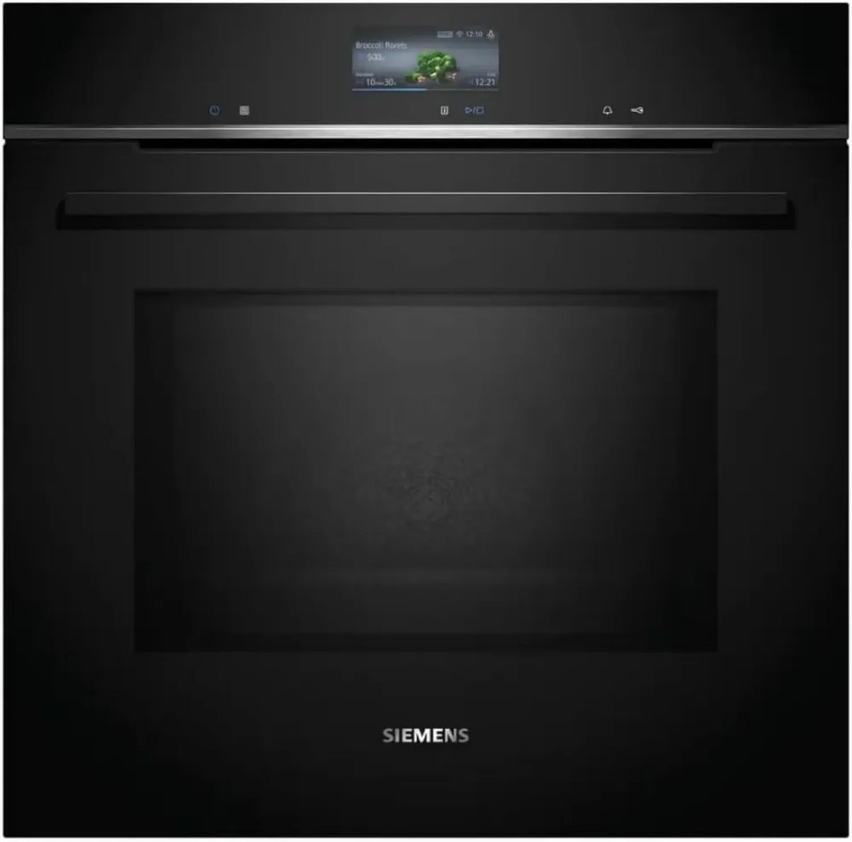Siemens iQ700 Forno Incasso Smart 60x60cm, Microonde 800W, Nero, Auto-Pulizia ecoClean, Air Fry, Display Touch