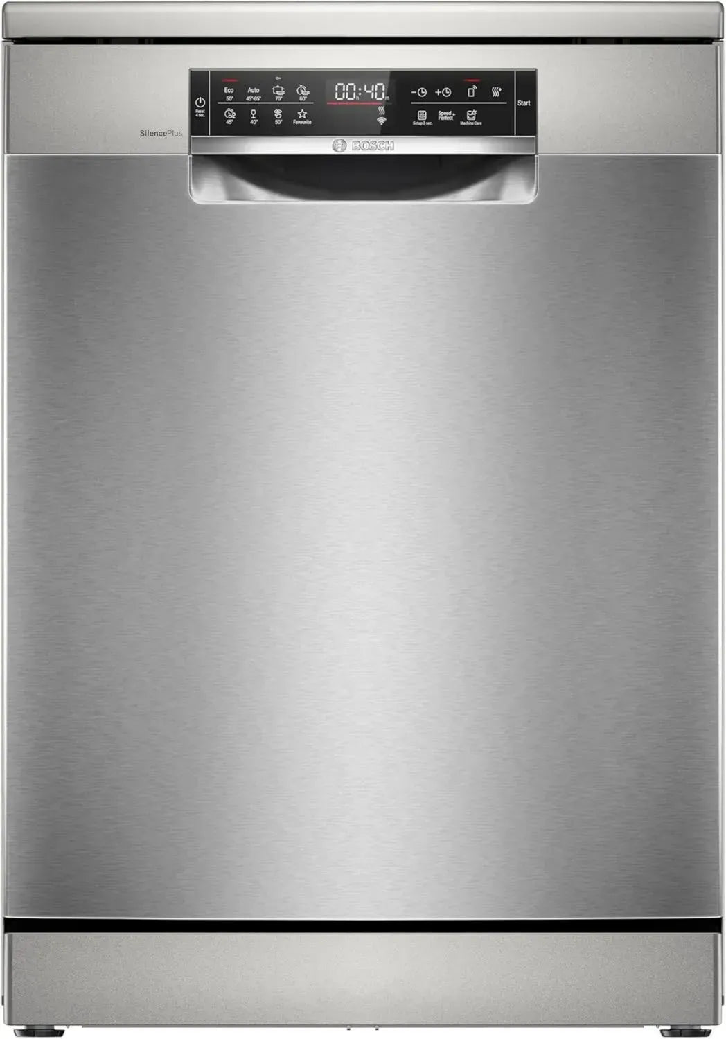 Lavastoviglie Bosch Serie 8 SMS8ECI02E, 14 Coperti, Cesti Personalizzabili, Motore EcoSilence Drive, Lavaggio Intensivo, Acciaio, 60 cm