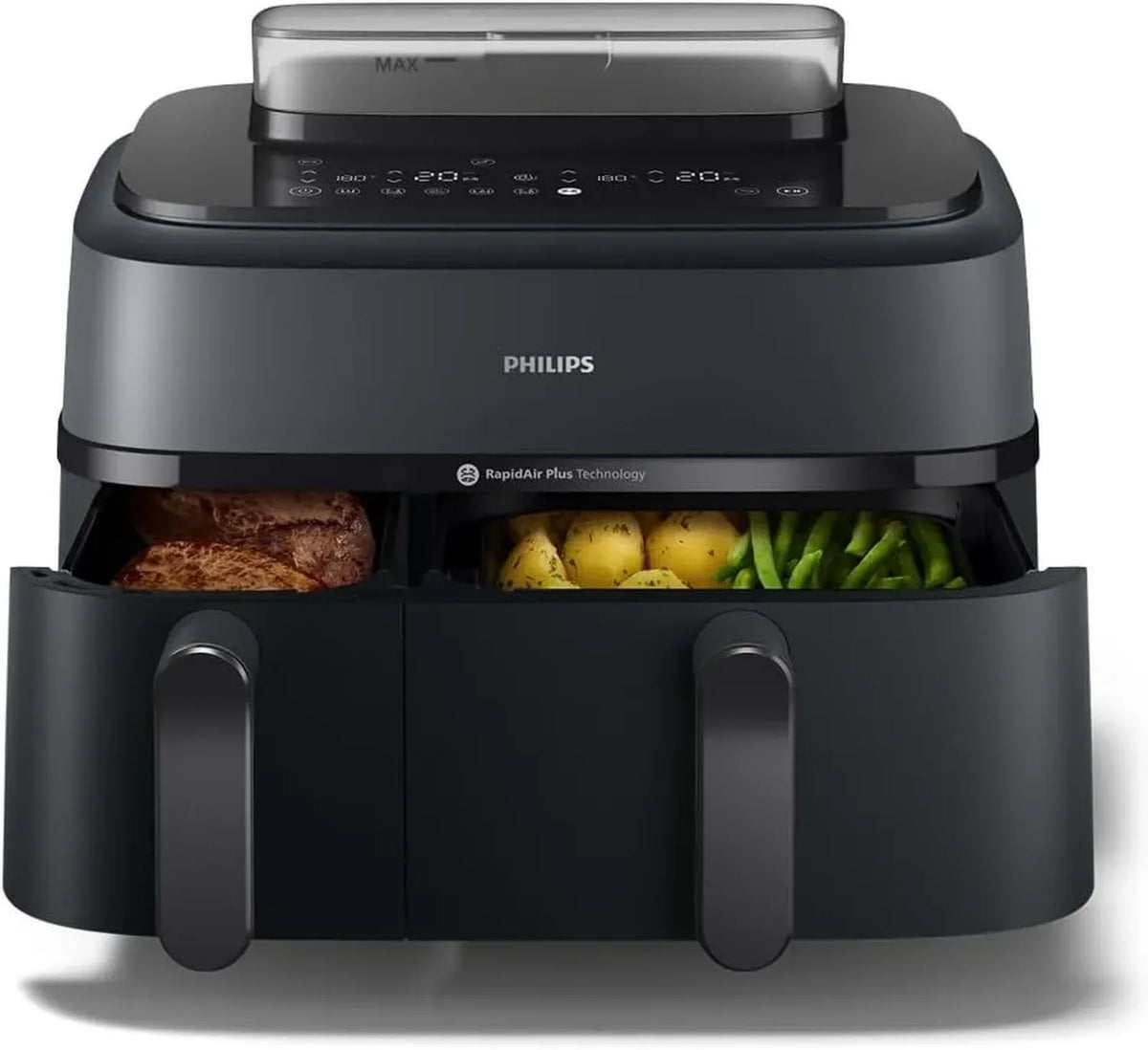 Airfryer Philips Serie 5000 con doppio cestello e vapore, capacità 9L, 19 modalità di cottura