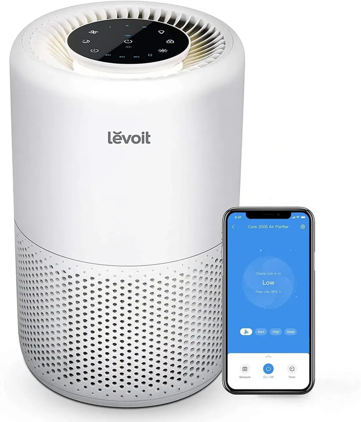 Purificatore d'Aria Intelligente LEVOIT con Filtro HEPA e Controllo Vocale, Rimuove Allergeni e Odori, Adatto per 35m²