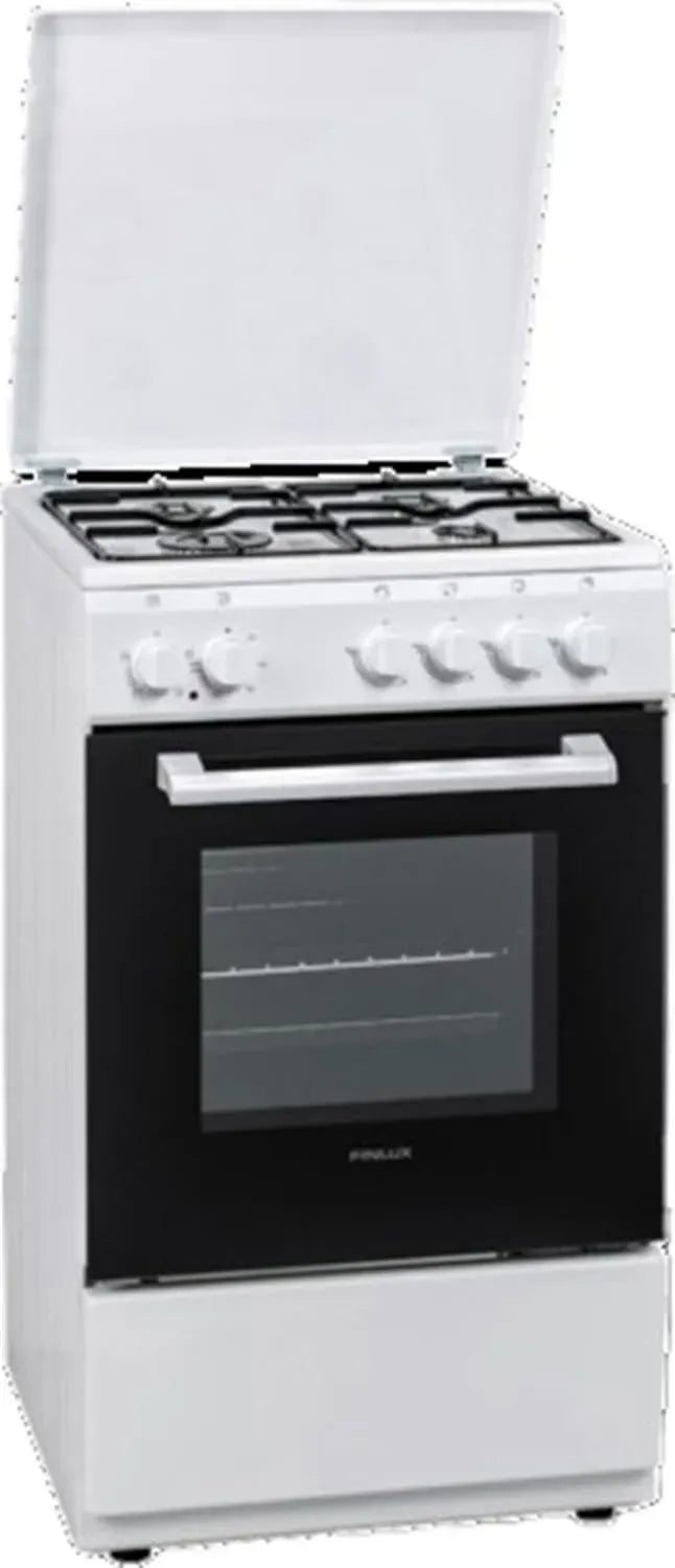 Cucina a Gas Finlux FXMC55WM, Forno Integrato, 4 Bruciatori, 50x50 cm, Classe A