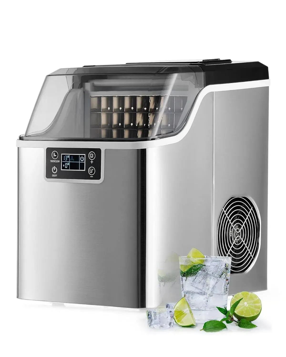 Fabbricatore di Ghiaccio CREWORKS 22kg/24h con Serbatoio 3.2L e Pannello LCD Autopulente
