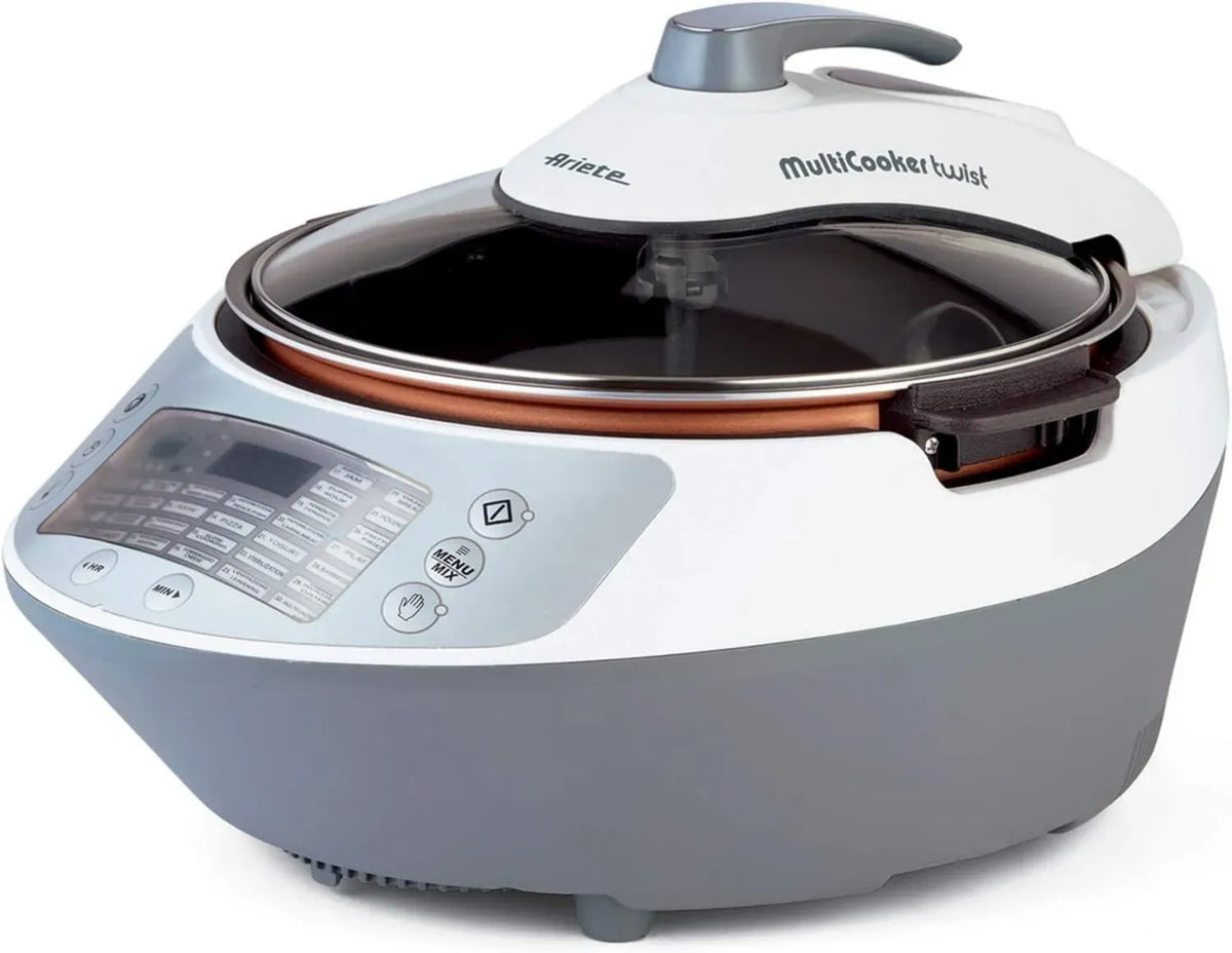 Ariete 2945 Multicooker Twist - Cuocivivande multifunzionale con 30 programmi e pala mescolatrice - Capacità 5L - Ricettario incluso