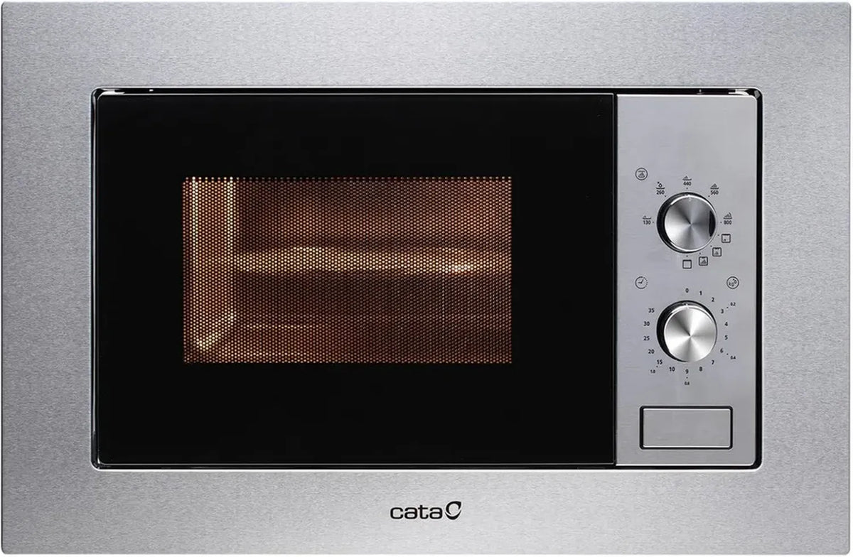 Microonde da Incasso CATA MC 20 IX 20L Inox con Grill 1000W e Scongelamento Automatico