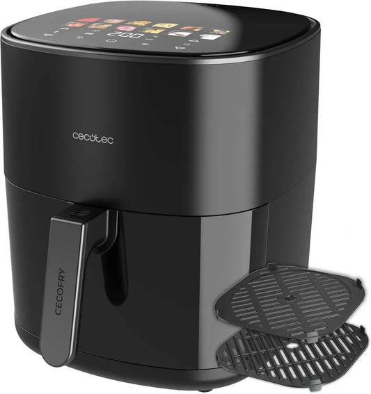 Cecotec Friggitrice ad Aria 6,5L Cecofry Duoheat 2200W con Grill e Doppia Resistenza, Finestra di Visualizzazione, 12 Programmi, Temperatura Regolabile 40-200°C, Tecnologia di Cottura 3D