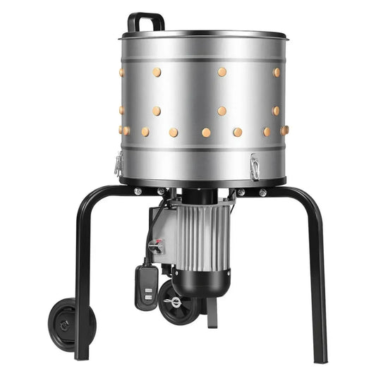 VEVOR Depennatore Elettrico per Pollame, 400 mm, 500 W, 230 RPM, 114 Dita Morbide