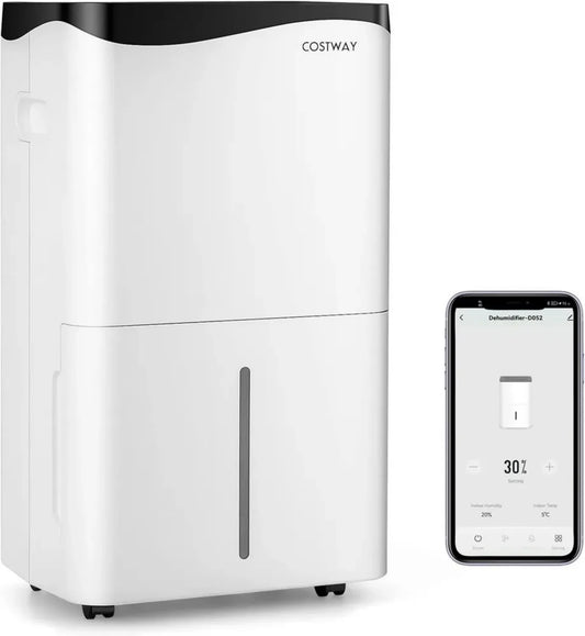 Deumidificatore 50L con Controllo WiFi e Protezione Antiallagamento