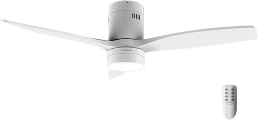 Ventilatore a Soffitto Cecotec con Luce LED e Motore Silenzioso, 132cm, 40W, 6 Velocità, Telecomando Incluso