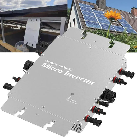 Microinverter solare MPPT 2400 W per pannelli fotovoltaici, sistema di energia da balcone