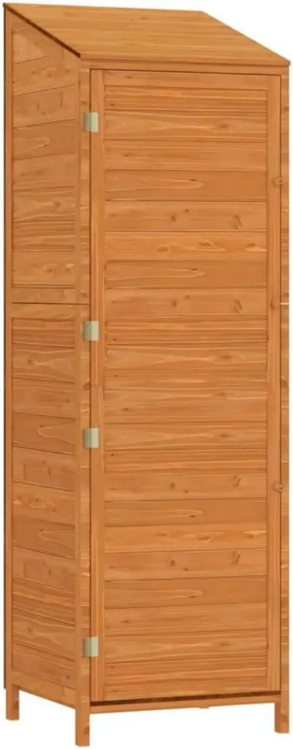 Casetta da Giardino in Legno di Abete Marrone 55x52x174,5 cm