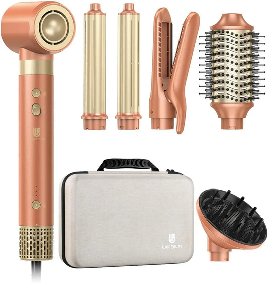 WeBeauty Asciugacapelli Multifunzione 7 in 1 con Ioni Negativi e Accessori