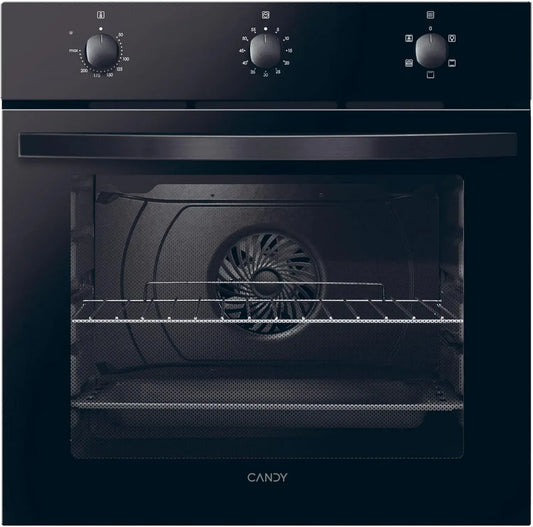 Forno Elettrico Incasso 65L Nero con Grill e Ventilazione Classe A