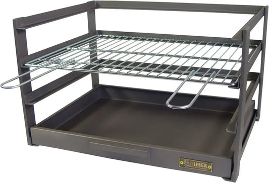 Barbecue Nero con Griglia Zincata, 57x41x35 cm - Imex El Zorro