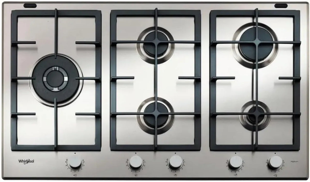 Piano Cottura Whirlpool GMAL 9522/IXL 86cm, 5 Fuochi Gas, Flame Multi-Livello, Acciaio Inox