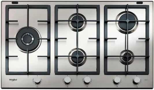 Piano Cottura Whirlpool GMAL 9522/IXL 86cm, 5 Fuochi Gas, Flame Multi-Livello, Acciaio Inox