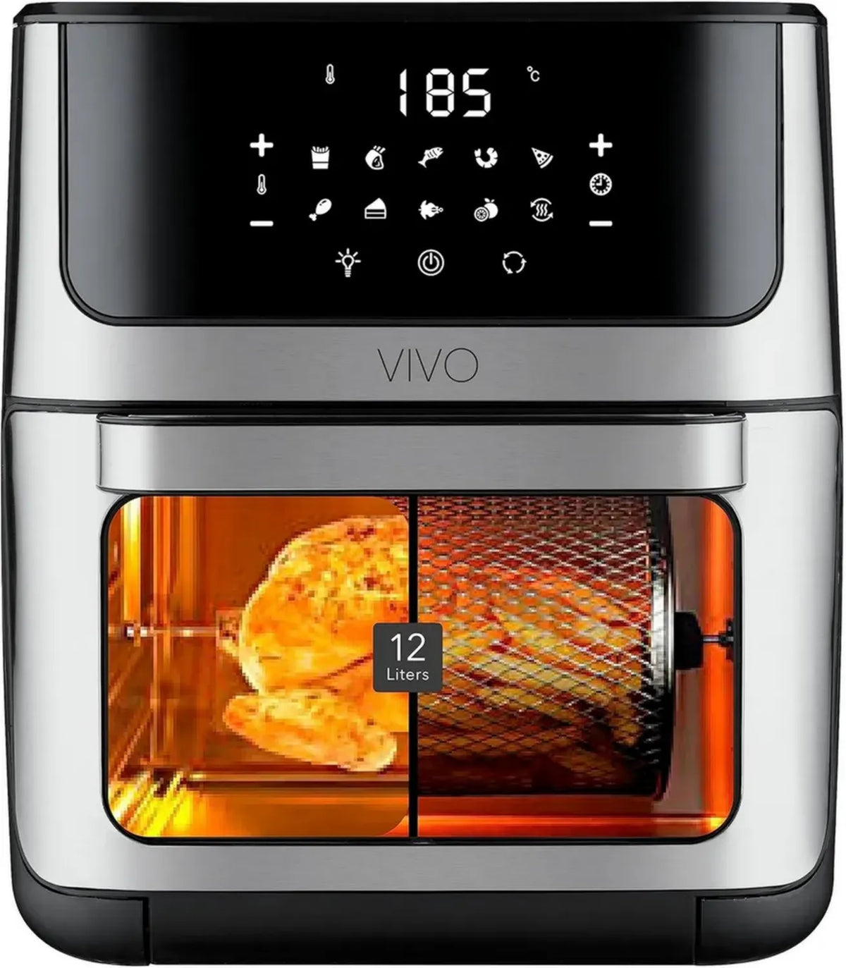 Friggitrice ad Aria 12L Multifunzione con Display Touch e Accessori