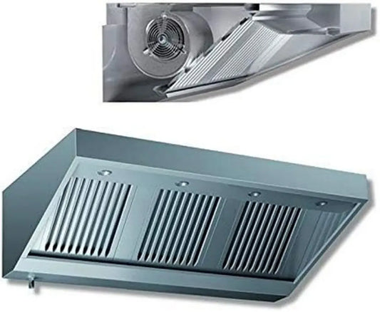 Cappa aspirante professionale 120 cm con motore potente e luci LED - Profondità 70 cm, velocità regolabile