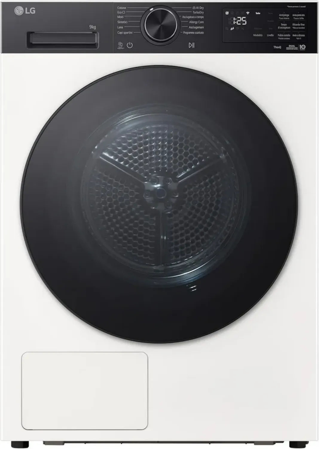 LG Asciugatrice AI con Sistema Intelligente 9kg Classe B RNX5009TWBB