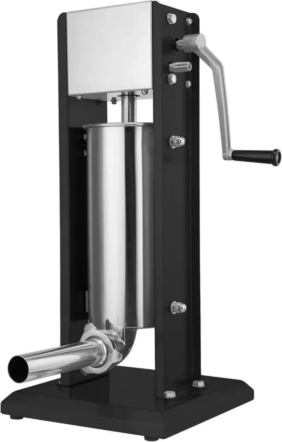 Riempitrice di Salsicce Professionale in Acciaio Inossidabile con 4 Tubi - 5 Litri, Nero
