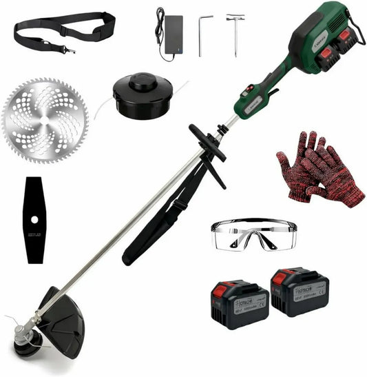 Tagliabordi Elettrico Senza Fili 176V con Motore Brushless, 2 Batterie 8Ah e Display LCD