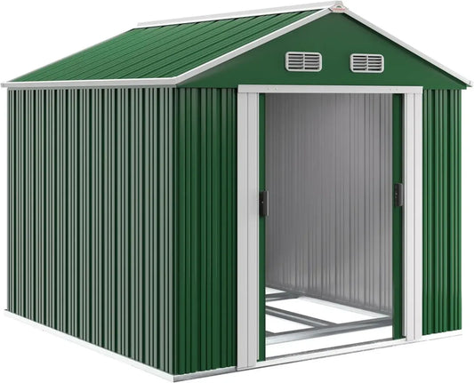 Casetta da Giardino XXL con Porta Scorrevole 8m² per Attrezzi, 312x257x178 cm
