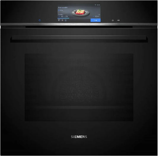 Forno Incasso Intelligente Siemens HB778G3B1, 60x60 cm, Made in Germany, Pirolisi e Idrolisi, Autopulente, Termometro Integrato, Air Fry, Touchscreen a Colori