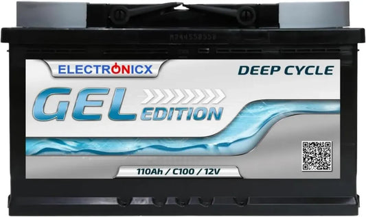 Batteria GEL 12V 110Ah per Camper e Solare - Electronicx