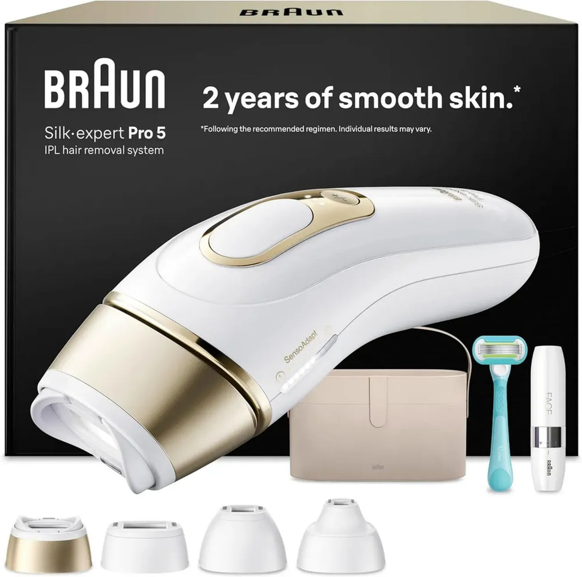 Braun Silk·expert Pro 5 IPL, Epilatore Permanente Donna, Tecnologia Luce Pulsata con Kit Completo