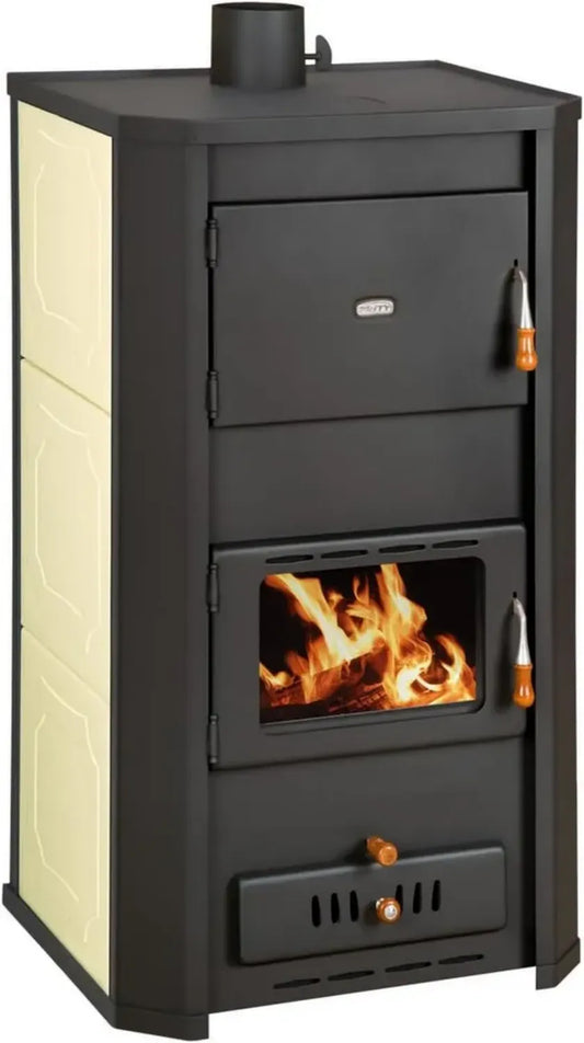 Forno a legna Prity WD W29, 29 kW, riscaldamento centrale, certificato CE, grande bruciatore