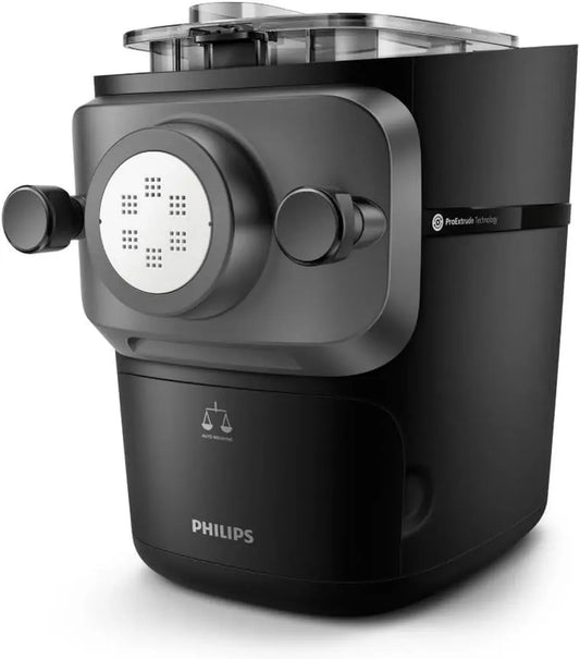 Philips Pasta Maker Serie 7000 - 8 Trafile, Pesatura Automatica, Facile Pulizia, Impasto Ideale, Nero