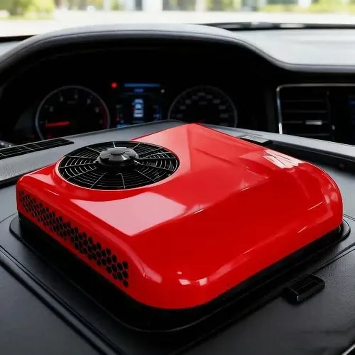 SXHEYUY Climatizzatore da Tetto per Auto 12V/24V DC con Funzione Caldo/Freddo, Rosso, 24V