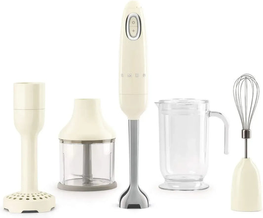 Frullatore a Immersione SMEG HBF02 Crema, Potente e Elegante