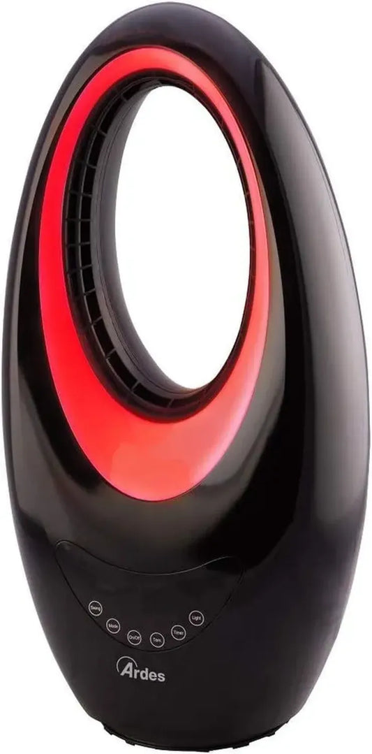 Termoventilatore Ceramico Oscillante Ardes Sauron senza Pale con Telecomando e Timer, 2000W, Nero