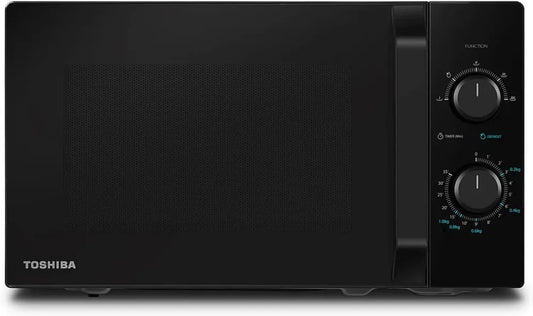Microonde Toshiba 20L 800W con Scongelamento e Luce LED, Nero
