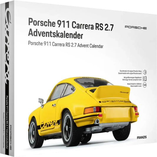 Calendario Avvento Porsche 911 Carrera RS 2.7 in Scala 1:24 con Base Sonora e Libro