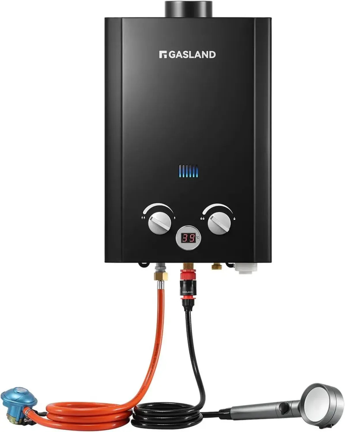 Scaldabagno a Gas 10L per Esterni con Display Digitale, Doccia Instantanea per Camper