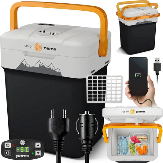Frigorifero Portatile Elettrico 12V/230V Silenzioso per Campeggio e Viaggio, 22,9L