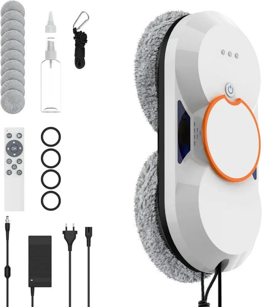 Pulitore Finestra Intelligente 5600Pa, Robot Automatico con Spruzzo Integrato e Sensore Anticaduta