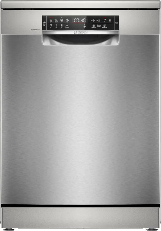 Lavastoviglie Bosch Serie 8 SMS8ECI02E, 14 Coperti, Cesti Personalizzabili, Motore EcoSilence Drive, Lavaggio Intensivo, Acciaio, 60 cm