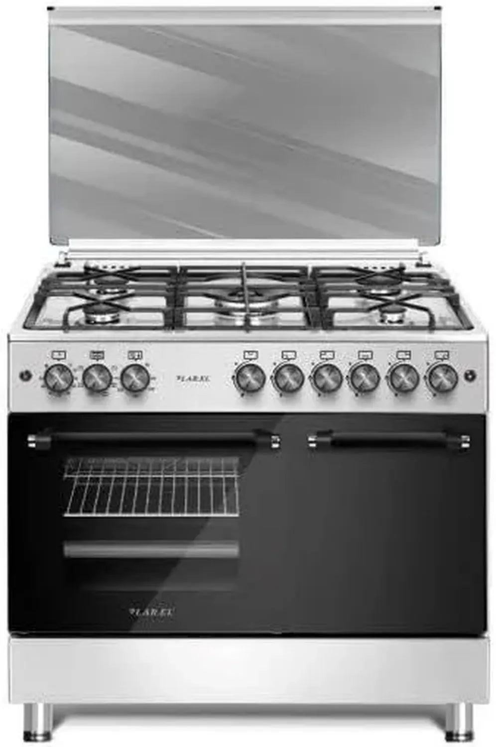 Cucina a Gas 90x60 con 5 Fuochi e Forno Elettrico, Spazio per Bombola