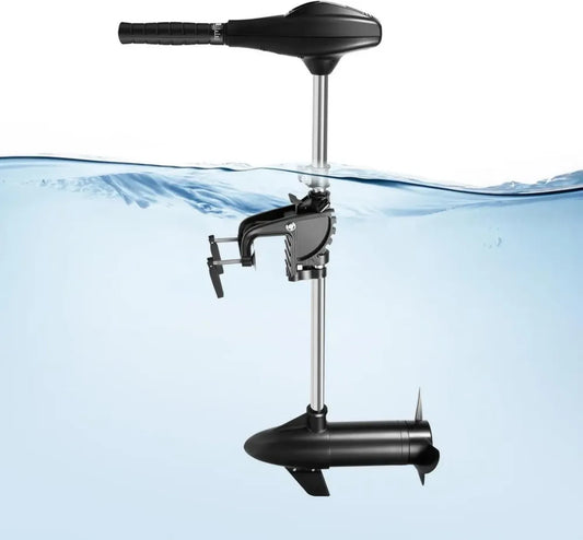 Motore Fuoribordo Elettrico 58 lbs per Kayak e Barche da Pesca, 5 Velocità Avanti e 3 Indietro