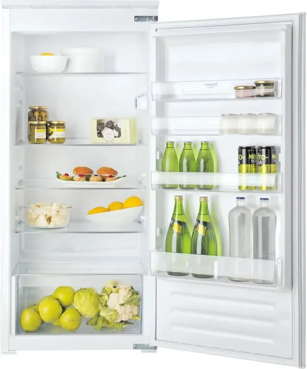 Hotpoint ARISTON Frigorifero da Incasso Classe E, 5 Ripiani in Vetro, Senza Congelatore, Capacità 54L