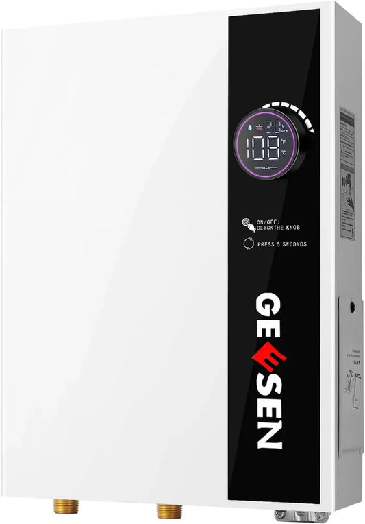 Scaldabagno elettrico istantaneo 14KW, sistema senza serbatoio con automodulazione, 240V, risparmio energetico, bianco