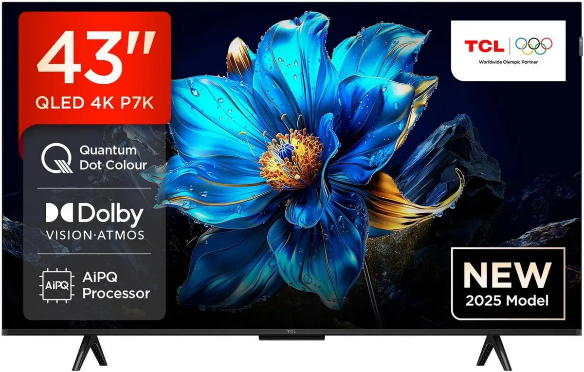 Televisore QLED 4K HDR da 43 pollici TCL con Google TV, supporto Dolby Vision e Atmos