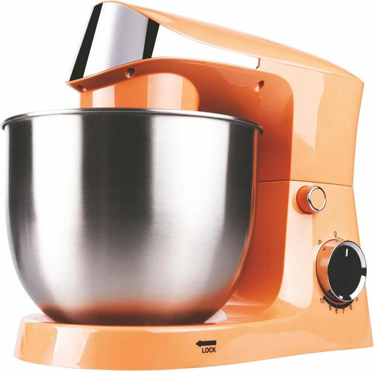 Impastatrice planetaria arancione 1500W, 10 velocità, ciotola 5.5L rimovibile, Kooper