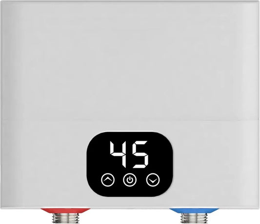 Mini Scaldabagno Elettrico Istantaneo con Display LED 5500W per Cucina e Bagno